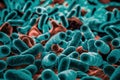 A close up of a group of bacteria and viruses, AI Royalty Free Stock Photo