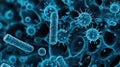 A close up of a group of bacteria and viruses, AI Royalty Free Stock Photo