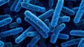 A close up of a group of blue bacteria, AI Royalty Free Stock Photo