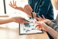 close up. group of employees developing new logistics schemes. Royalty Free Stock Photo