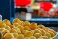 Close Up of a Group of Fresh Lemons at the Italian Market Royalty Free Stock Photo