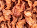 group of fried crispy pork background