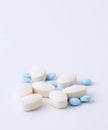 Pills on white background Royalty Free Stock Photo