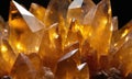 Close-up of a group of quartz crystals