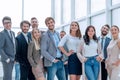Close up. a group of successful young business people Royalty Free Stock Photo