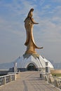 Close Up Guan Yin Statue Monument of Macau with blue sky background Royalty Free Stock Photo