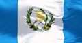 Close-up of Guatemala national flag waving