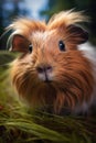 a close up of a guinea pig