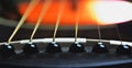 Classic guitar strings close up Royalty Free Stock Photo
