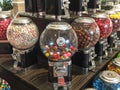 Close Up of Gum ball Machines in Generic Shopping Mall