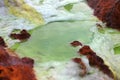 A close-up of a gurgling sulfur spring in the Danakil depression Royalty Free Stock Photo