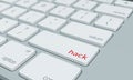 Close up of hack keyboard button Royalty Free Stock Photo