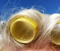 Close up from Hair curlers Royalty Free Stock Photo