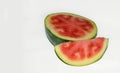 Close up of half cut fresh water melon fruit Royalty Free Stock Photo