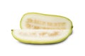 Close up half slice winter melon isolated on white background with Clipping Path Royalty Free Stock Photo