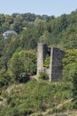 Close up of the Haller ruins in Monschau