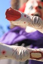 Close up Halloween party horror clown. Royalty Free Stock Photo