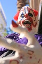 Close up Halloween party horror clown. Royalty Free Stock Photo