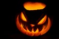 Halloween pumpkin ghost lantern Royalty Free Stock Photo