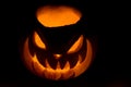 Halloween pumpkin ghost lantern Royalty Free Stock Photo