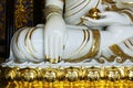 Close up of hand of buddhist statue