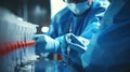 close up hand of Doctor, nurse taking blood sample from patient\'s arm, blood test, injection, probe vein blood Royalty Free Stock Photo