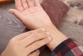 A close-up of the hand of a doctor of traditional Chinese Medicine