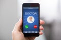 Doctor`s Incoming Call On Smartphone