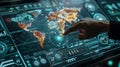 Interactive Global Data Visualization Royalty Free Stock Photo