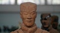 Terracotta warriors of Xi`an serious face