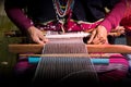 Close up Hand-made weaving of the Karen tribe