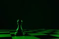 Close-up hand makes a pawn move, chess, chessboard, game, confrontation Royalty Free Stock Photo