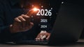 Reaching for 2026 a vision of the future with technology and innovation Royalty Free Stock Photo