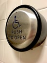 Handicap automatic door access button Royalty Free Stock Photo
