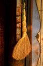 close up of a handmade traditional brooms

in china Royalty Free Stock Photo