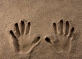 Close up Handprints Royalty Free Stock Photo