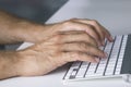 Close up Hands typing on Keyboard