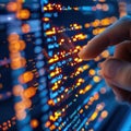 Close-up of hands coding an AI software Royalty Free Stock Photo