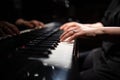 Hands of a female piano player Royalty Free Stock Photo