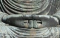 Close up of the hands of the Great Buddha in Kamakura Royalty Free Stock Photo