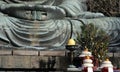 Close-up of the hands of the Great Buddha in Kamakura, Japan Royalty Free Stock Photo