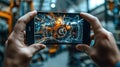 Augmented Reality for Industrial Engineering and Design Royalty Free Stock Photo