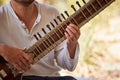 Man performing on Sitar Royalty Free Stock Photo