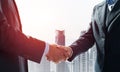 Close-up of the handshake of businessmen.