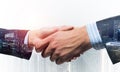 Close-up of the handshake of businessmen.