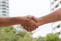 Close up of Handshaking for agreement acceptation Royalty Free Stock Photo