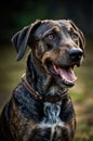 Happy Catahoula Leopard Dog Portrait Royalty Free Stock Photo