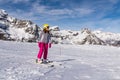 Cheerful and positive girl in ski wear