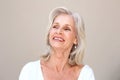 Close up happy senior woman smiling Royalty Free Stock Photo