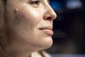 Close up of happy woman doing software quality assurance
